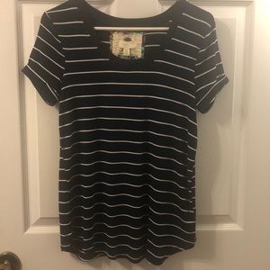 Navy top with white stripe  NWT  Size S